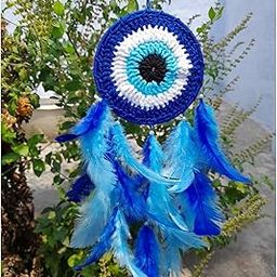 Evil Eye Crochet car Hanging ~ Handmade Hanging can be Used for(Car, Home décor, Wall Hanging for Bedroom, Gift)-image-24
