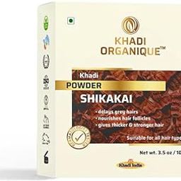 Khadi Organique Shikakai Powder for Hair Nourishing Cleanser for Healthier, Shinier Hair Gentle, Chemical-Free Solution For All Hair Types - 100g-picture-37