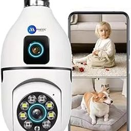 Maizic Smarthome Supercam Bulb 4+4MP Dual Lens WiFi CCTV – FHD Indoor Camera with Color Night Vision, Motion Detection, 2-Way Audio, 128GB Card Support-17