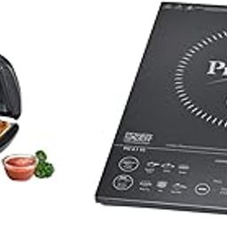 Prestige PIC 6.1 V3 2200-Watt Induction Cooktop (Black)&Prestige PSMFD 01 800W Sandwich Maker (Black)&Prestige 1.5 Litre Kettle 1500-watts, Red-image-81