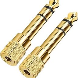 NEXT GEEK Gold Plated 3.5mm Female to 6.5mm Male Headphone Audio Stereo Adapter Plug Converter Jack for Electric Guitar, Amplifier, Piano, Keyboard, etc (Pack of 2) (2 Year Warranty)-image-47