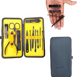 Samip Nail Cutter Set Stainless Steel Scissors Cleaning Knife Acne Needle Beauty & Personal Care Tool 12 PCs Manicure Pedicure Set Toe Nail Cutter-image-18