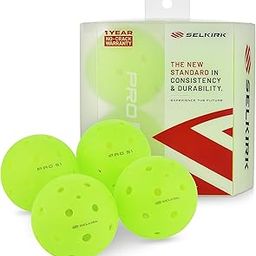 Selkirk Pro S1 Ball | Crack-Resistant | 38 Hole Outdoor Pickleball Balls | USAPA Approved Pickle Ball for Tournament Play | Advanced Aerodynamics | 4 Pack Pickleballs |-image-36