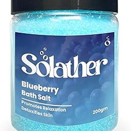 Solather Blueberry Bath Salt - 200g | Relaxing & Soothing Aromatherapy Bath Soak Himalayan pink salt, Epsom Salt, Lavender Essential oil-image-90