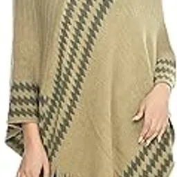 manra Women Woolen V-Neck Ponchu with Cap Sc 103 (BV-N6JS-MVZ3__Free Size)-picture-39