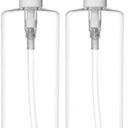 AIR O MATIC Liquid Soap and Shampoo Dispenser 500ml Each Transparent (Pack of 2)-image-2