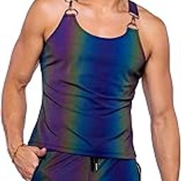 Roma womens Rave/Festival Reflective Tank Top With Buckle Detail-picture-12