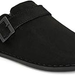 Men's Synthetic Leather Half Open Backless Comfortable Classy Clogs Slip On Casual Shoes Mules-image-40