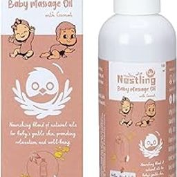 Healthy Nestling® Baby Massage Oil with Almond & Jojoba – Nourishing, Non-Sticky & Gentle for Baby's Sensitive Skin – Moisturizing & Softening, 100g-image-66