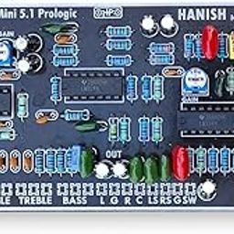 HANISH 5.1Mini Prologic Decoder Board,BASS Frequency 50hz To125hz GAIN Adjustable Preset, DC 24vTo45v DualSupply Stereo to 5.1CH Output-16