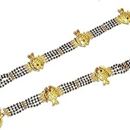 Traditional Fish Style 4 layerd mangalsutra Black & Golden ||Davli Mangalsutra for women (657)-image-39