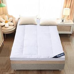 Kuber Industries Mattress Topper/Padding|Mattress for Comfortable Sleep 3 x 6.5 Feet|WHITE-image-65