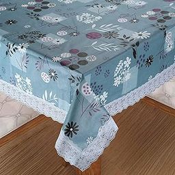 TRENDYRABBIT PVC Plastic Rectangular Printed 2-4 Seater Waterproof Center Table Cover - Size-40 W x 60 L inch, Multicolour,Pack of 1 TR-325-10