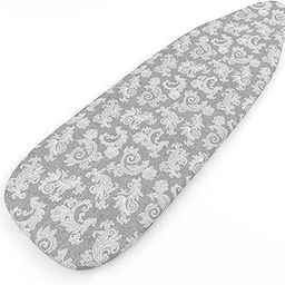Encasa XO Ironing Board Cover with 4mm Extra Thick Felt Pad for Steam Press – Grey - (Fits Standard Boards of Medium 112x34 cm) Elastic Fitting, Heat Reflective, Protective-picture-24