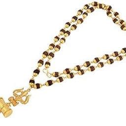 Gold plated Original Panchmukhi Rudraksh necklace for Men and Women-image-14