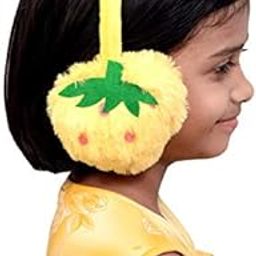 � Strawberry Style Yellow Color Winter Fur Earmuffs for Girls Women Plush Faux Rabbit Fur Warm Winter Ear Muffs 1 Pcs-image-81