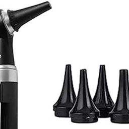 MCP Healthcare Optic Mini Pocket Otoscope Set LED Ear Scope Medical Diagnostic ENT Otoscope LED Portable Ear Otoscope with 5 Tips (Black)-image-10