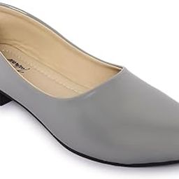 todhwear Women's Classic Ballet Flats, Slip-On Formal Shoes, Low Block Heel, office casual footwear (Grey, UK Footwear Size System, Adult, Women, Numeric, Medium, 5)-picture-36