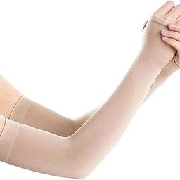 Enakshi (LABEL) Creations UV Protection Arm Sleeves Ice Silk Cooling Sports Sleeve Running Beige-image-20