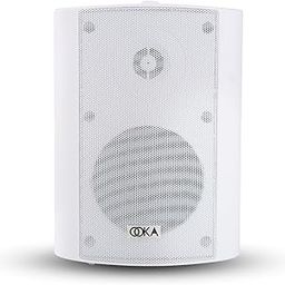 OOKA AUDiO i20 Wall Mount Speaker with Built-in Woofer & Tweeter | 20W RMS | 100V Line & 8 Ohm | Adjustable Mount | Weather Resistant for Home, Office, Cafe, Hotel – White-0