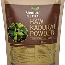 Genius Herbs Raw Kadukai Powder - 100gms | Natural Laxative | Detoxification and Cleansing | Skin and Hair Health | Oral Health | Improves Cognitive Function | Rich in Antioxidants | Pack of 1-16