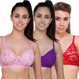 Women's Nylon Non Padded Wire Free Full-Coverage Bra-image-39