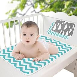 Baby Diaper Changing Pad, Maveek 2 Pack Waterproof Change Mats Infants Portable Diaper Changer Mat for Home,Travel and Outside Idefair(Grey&Green)-picture-22