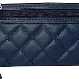 Womens Bi-Fold Purse/Wallet with 3 Chain Compartments (Dark Blue)-19