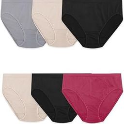 SunFlux® Women's Light Wight Cotton Underwear, Amazing Stretch & No Panty Lines Multicolored Pack-3-8