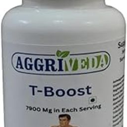 Aggriveda Testosterone Booster Tablets 7900 Mg In Each Serving Made with Ashwagandha 1000 Mg, Shatavari 600 Mg, Nagkesar 1000 Mg, Konch Beej 1200 Mg, Bada Gokhru 1400 Mg, Akarkara 500 Mg, Jaifal 300 Mg, Tribulus Terrestris 700 Mg, Salam Panja 200 Mg, Safed Musli 300 mg and Fenugreek 700 Mg-81