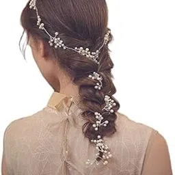 samyak Golden Rhinestone Wedding Party Bridal Tiara Hair Vine Chain Style Headpiece Headdress Accessory-picture-36