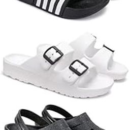 WINGSCRAFT Lightweight,Classic Slider || Sandals with Clogs for Men-Combo(3)-3024-3113-3056-19