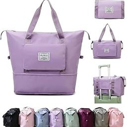 Nylon 41 Liter Expandable Travel Bags for Women, Duffle Bags for Women Luggage, Foldable Vanity Traveling Bag, Waterproof Hand Bag for Ladies Personal Items-image-19