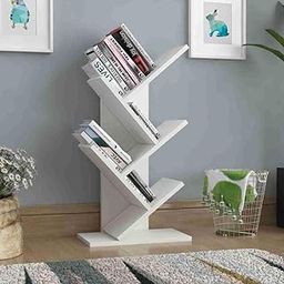 Engineered Wood Tree Shaped Open Book Shelf for Study Room (DO IT Yourself) (White)-14