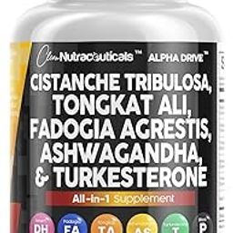 Athinika Nutrition Clean Nutra Cistanche Tribulosa 6000mg Fadogia Agrestis 600mg Tongkat Ali 400mg Turkesterone Pills 2000mg Ashwagandha Extract 3000mg Capsules Supplement for Men, 60-image-27