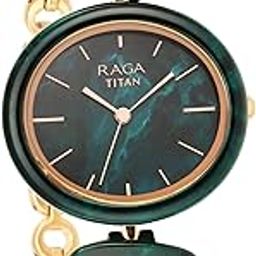 Titan Raga Ceramics Quartz Green Round Dial Women's Analog Watch | Ceramic Strap Material | Water Resistant Watch - NS95146KD02-image-26
