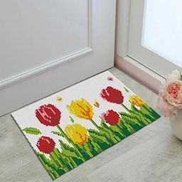 FABLOFT® DIY Flower Latch Hook Rug Kits for Beginners Handmade Carpet Cushion ZD552-picture-18