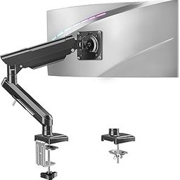 Single Monitor Mount for 13-32 inch Screen, Gas Spring Arm, Gaming & Home Office Use, VESA 75x75mm & 100x100mm, Freelift Pro Black-image-99