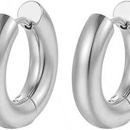 Small Hoop Huggie Bali Earrings Fancy Stylish Fashion Jewellery for Men & Boys-image-1