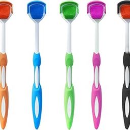 Zirak Silicone Tongue Cleaner Brush – Multi-Colored Tongue Scraper for Adults & Kids | Ergonomic Design for Fresh Breath & Daily Oral Care (5 Pcs)-image-23