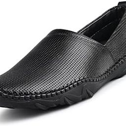 Ethnic Slip On Mojaris for Men | Black Genuine Leather Flexible Stylish Nagra Juti for Men | Lightweight and Comfortable Stylish Stitched Jutis and Mojaris for Kurta Pajama | LSAXNGDTJB-image-68