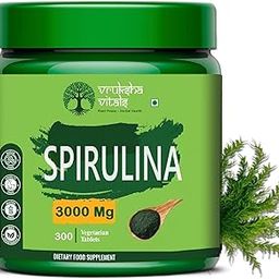 Vruksha Vitals Spirulina 3000 mg - 300 Tablets/Capsules supplement Spirulina extract powder-image-4