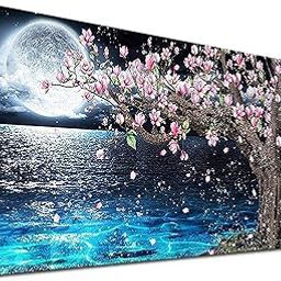 YALKIN (31.5 x 15.7 inch DIY 5D Large Christmas Diamond Art Kits for Adults Moon Tree Full Round Drill Diamond Painting Kits Ornament Craft Gems Paint by Number for Home Wall Decor Relax Gift-image-12