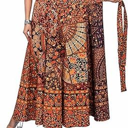Premium Cotton Wraparound Skirt for Women (Coca 3, Free Size)-image-94