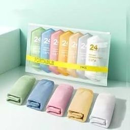 WENTENT World's Finest Trust 5 Pcs Women's Disposable Underwear, Pure Female Underwear For Travel Outdoor Trip Menstrual Period Postpartum Supplies(Multicolour)-picture-1