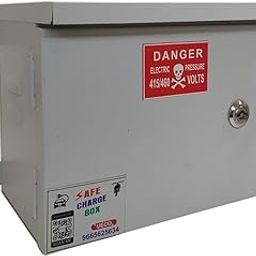 UECO EV Charging Safety Box – Lockable Weatherproof Metal Enclosure with Pre-Fitted MCB | Wall Mount EV Charger Protection Box for Home, Office, Apartments | 13"x9"x6"-image-60