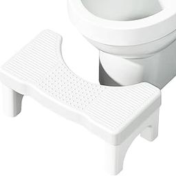 Toriox Toilet Stool - Non-Slip Squatting Potty Stool for Pooping - White-image-5