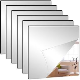 Jitejoe Wall Mounted Full Length Mirror Tiles, 12"x12" Square, Flexible Acrylic Material, Easy to Assemble, Can Be Used in Bedroom, Living Room, Gym, Dance Studio, Bathroom-image-19