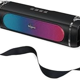 FINGERS SoundPower-20 Bluetooth Portable Speaker with Powerful 20 W Deep Bass, Mesmerizing RGB Lights, 9-Hour Playtime, Free Carry Strap, Built-in Mic (Black)-24