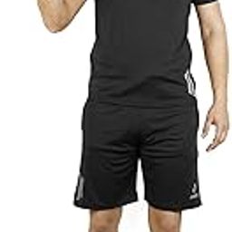 Lycra Blend Solid Tracksuit For Men Tshirt and Shorts-image-70